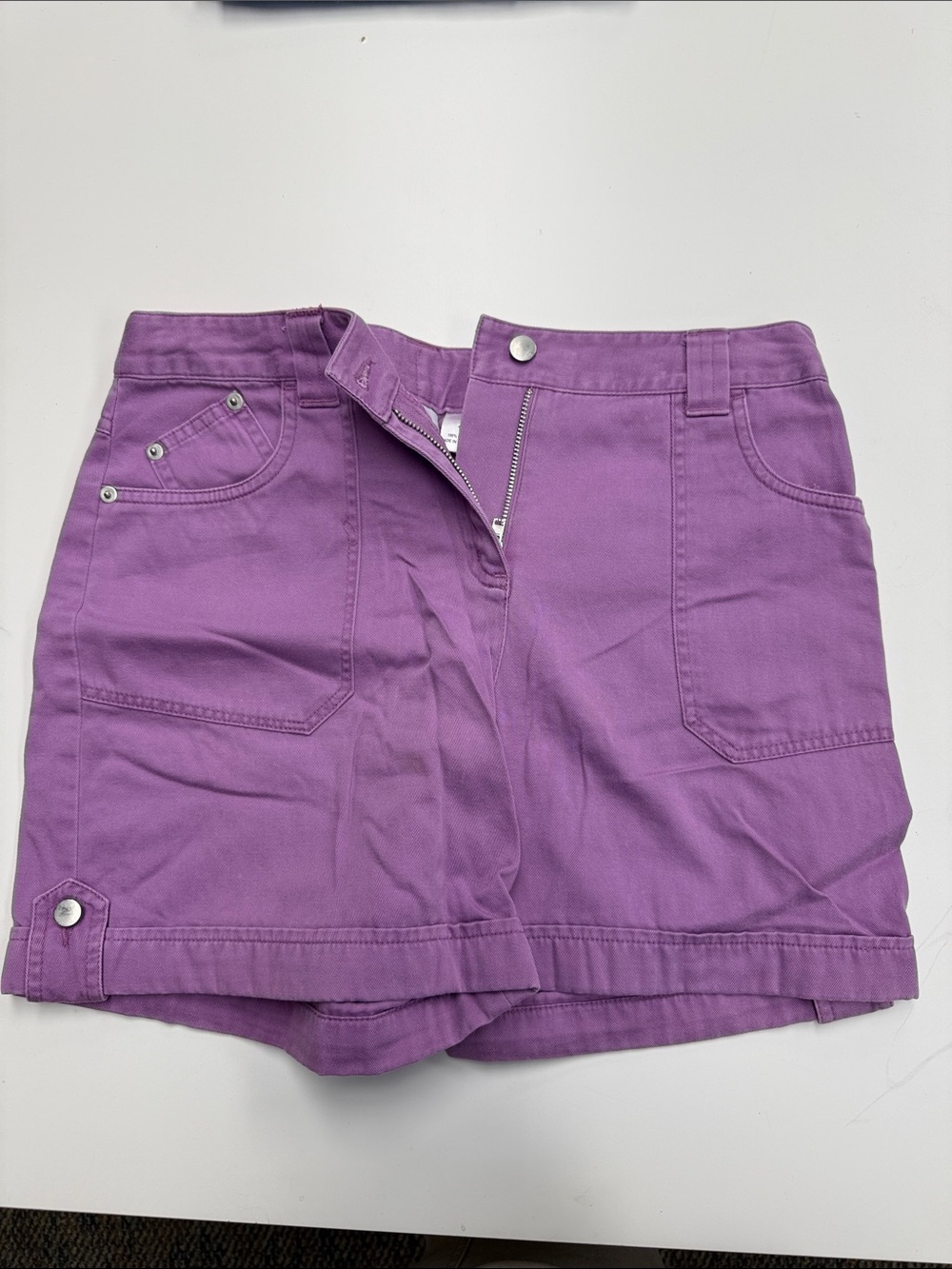 Talbots High-Waist Purple Cargo-Style Women's Shorts
